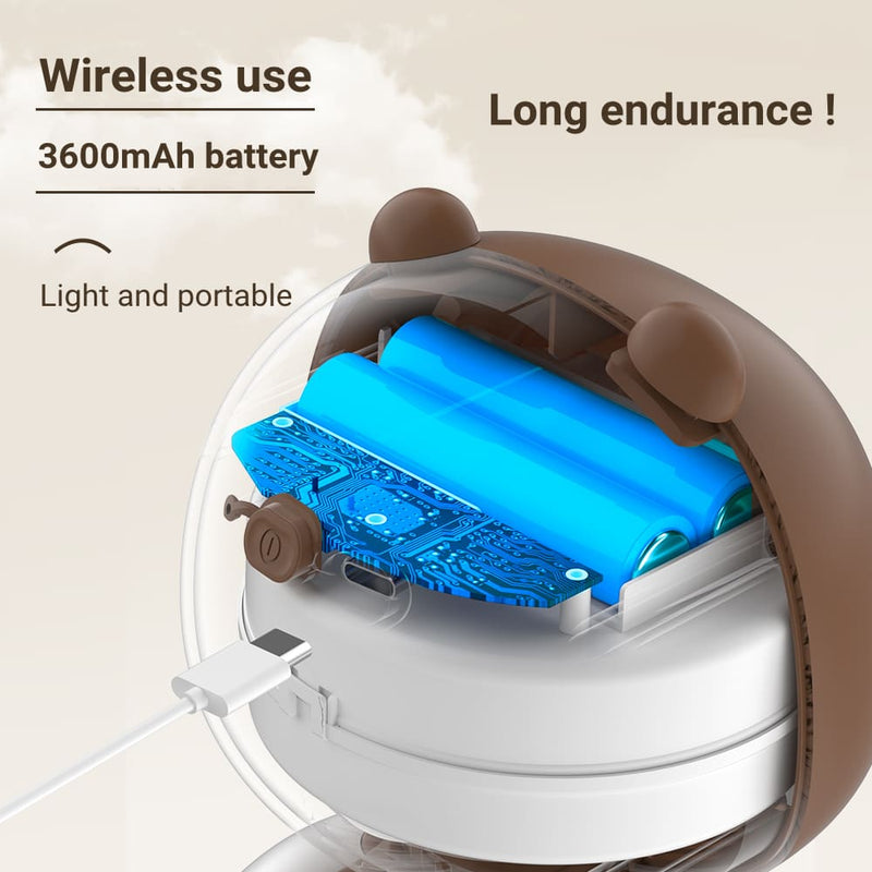 usb charging desktop folding fan, view 8 - MRSLM