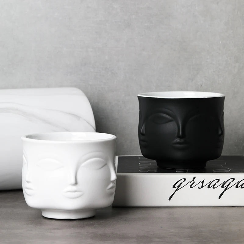 ceramic flower pot, view 2 - MRSLM