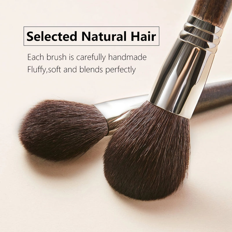 goat hair makeup brush set, view 4 - MRSLM