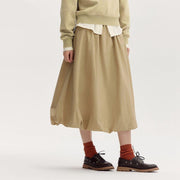 high-waisted a-line midi skirt, view 5 - MRSLM