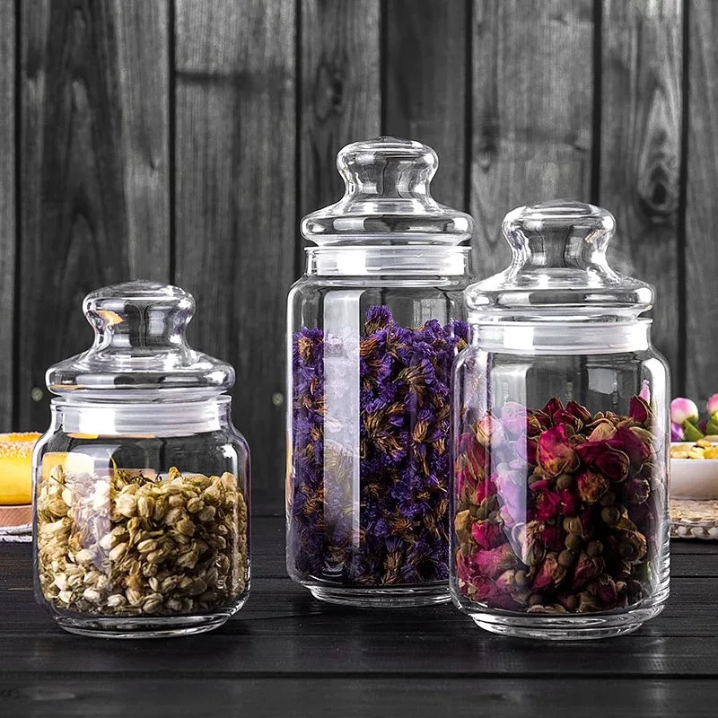 Portable glass tea storage jar, view 7 - MRSLM