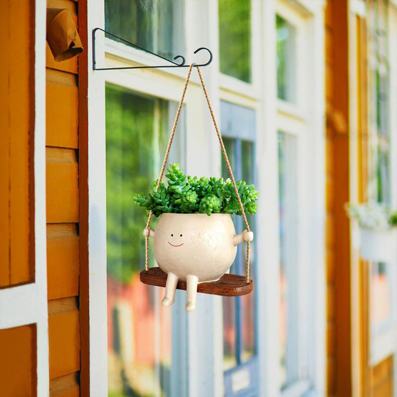 swing face flower pot wall planter, view 6 - MRSLM