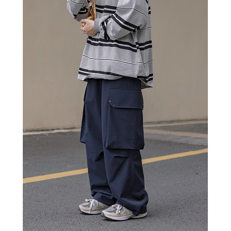 vintage drawstring pants with large pockets, view 3 - MRSLM