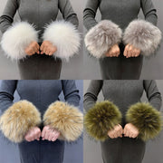 Imitation rabbit hair wrist covers - MRSLM