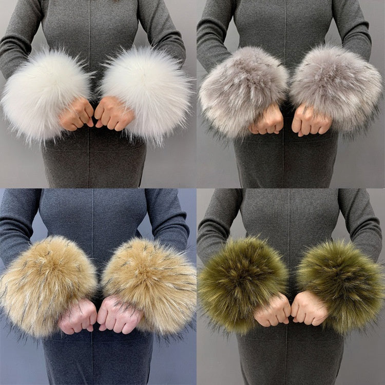Imitation rabbit hair wrist covers - MRSLM