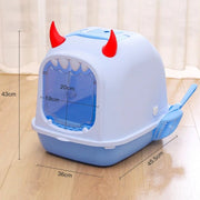 clamshell cat litter box, view 4 - MRSLM