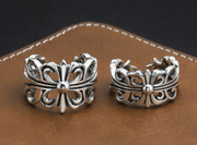 s925 sterling silver cross flower ring, view 5 - MRSLM
