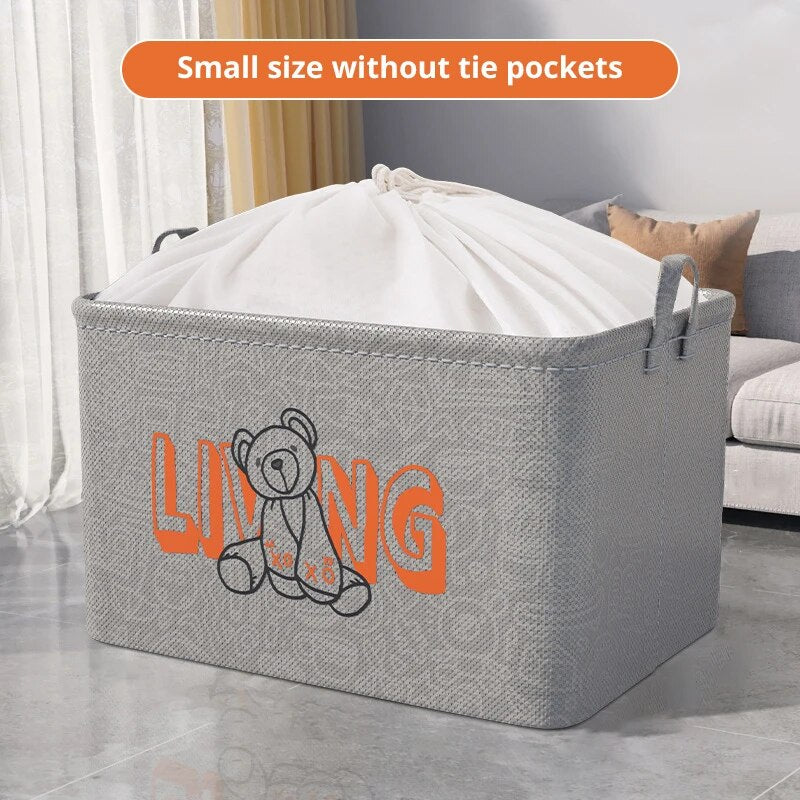 foldable clothes storage basket, view 2 - MRSLM