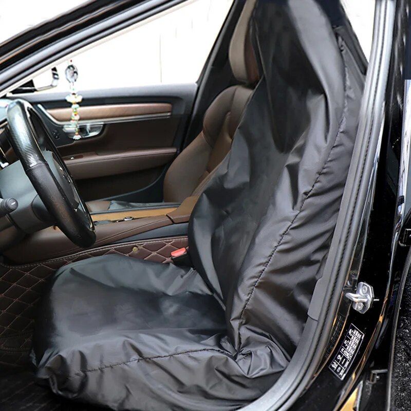waterproof car seat and steering wheel cover with boot mat, view 2 - MRSLM