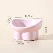ceramic elevated cat and dog bowls, view 3 - MRSLM