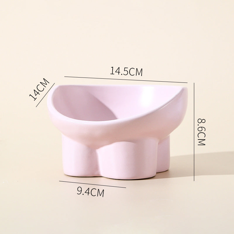 ceramic elevated cat and dog bowls, view 3 - MRSLM
