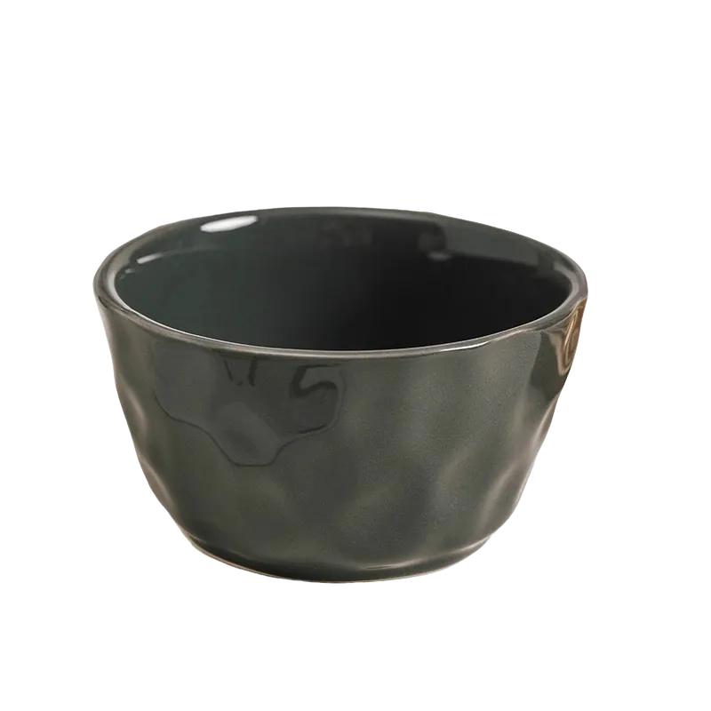 cream style ceramic rice bowl, view 3 - MRSLM