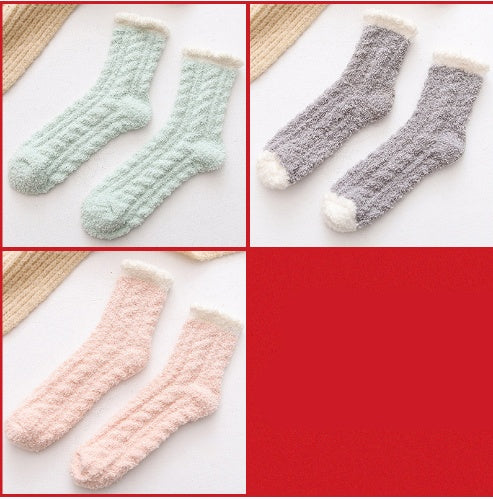 Women's fluffy thermal socks, view 2 - MRSLM
