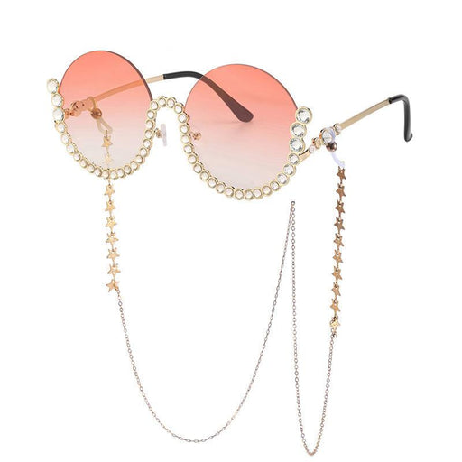 rhinestone round sunglasses, view 7 - MRSLM