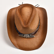 straw western cowboy hat, view 10 - MRSLM