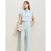 Solid chiffon blouse, view 5 - MRSLM