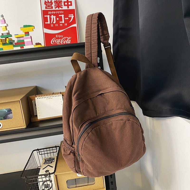 washed canvas backpack, view 7 - MRSLM