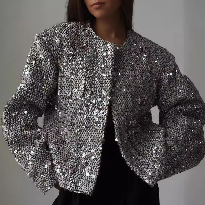 Women's tweed sequined jacket - MRSLM