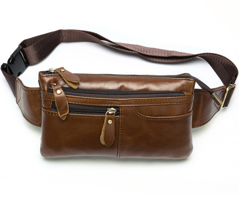 retro leather waist bag, view 10 - MRSLM