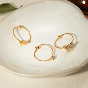 gold plated waterproof ring set, view 7 - MRSLM