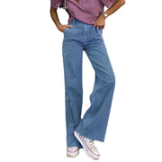 Women's wide-leg flared loose jeans, view 4 - MRSLM