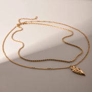 18k gold plated love heart necklace, view 6 - MRSLM
