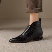 leather wedge boots, view 7 - MRSLM