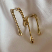 geometric drop earrings, view 4 - MRSLM