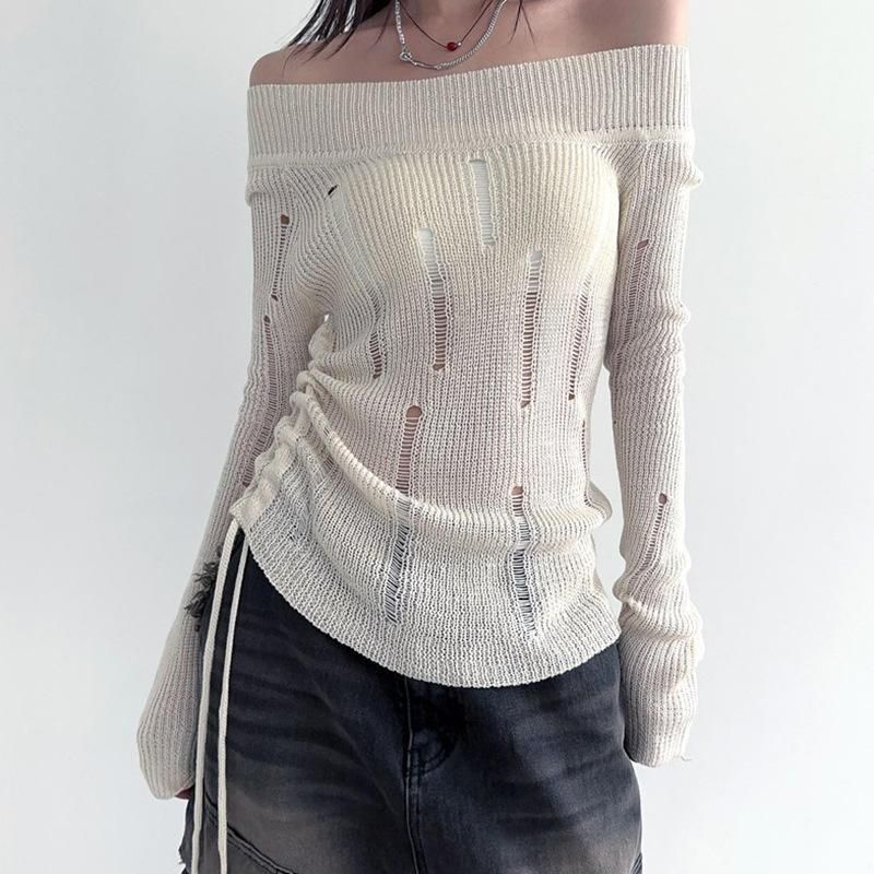knitted hollow out pullover - MRSLM