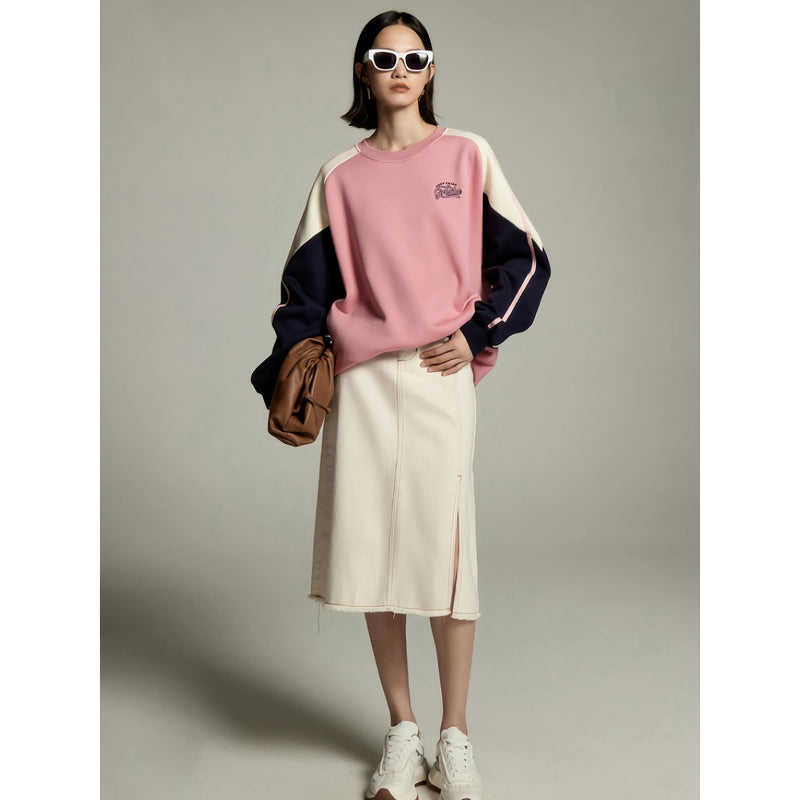 contrast stitching pullover, view 4 - MRSLM