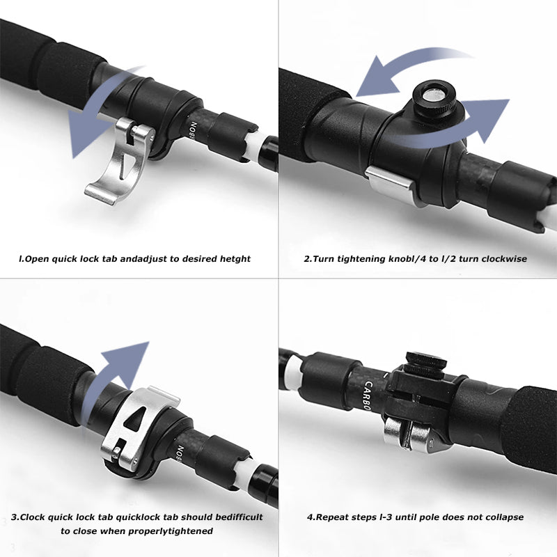 ultra-light telescopic trekking poles, view 6 - MRSLM
