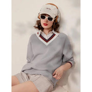 women's loose pullover sweatshirt, view 6 - MRSLM