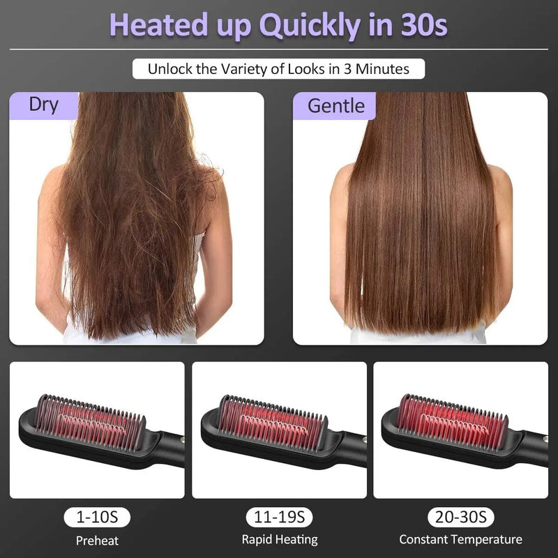 hair straightener brush, view 10 - MRSLM