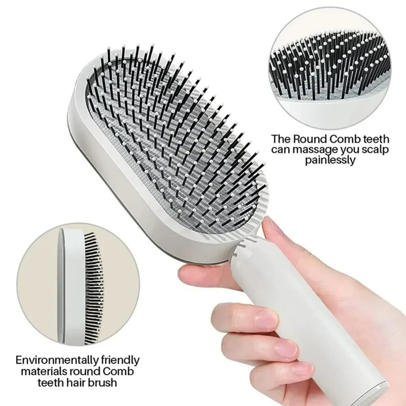 self-cleaning hair brush, view 9 - MRSLM