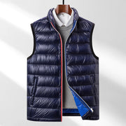 men's thick goose down vest, view 4 - MRSLM