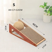 Detachable cat scratching board with sisal rope ball, view 2 - MRSLM