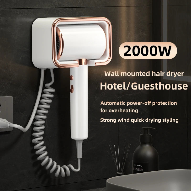 wall mounted hair dryer, view 3 - MRSLM