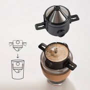portable hand drip coffee filter cup, view 5 - MRSLM