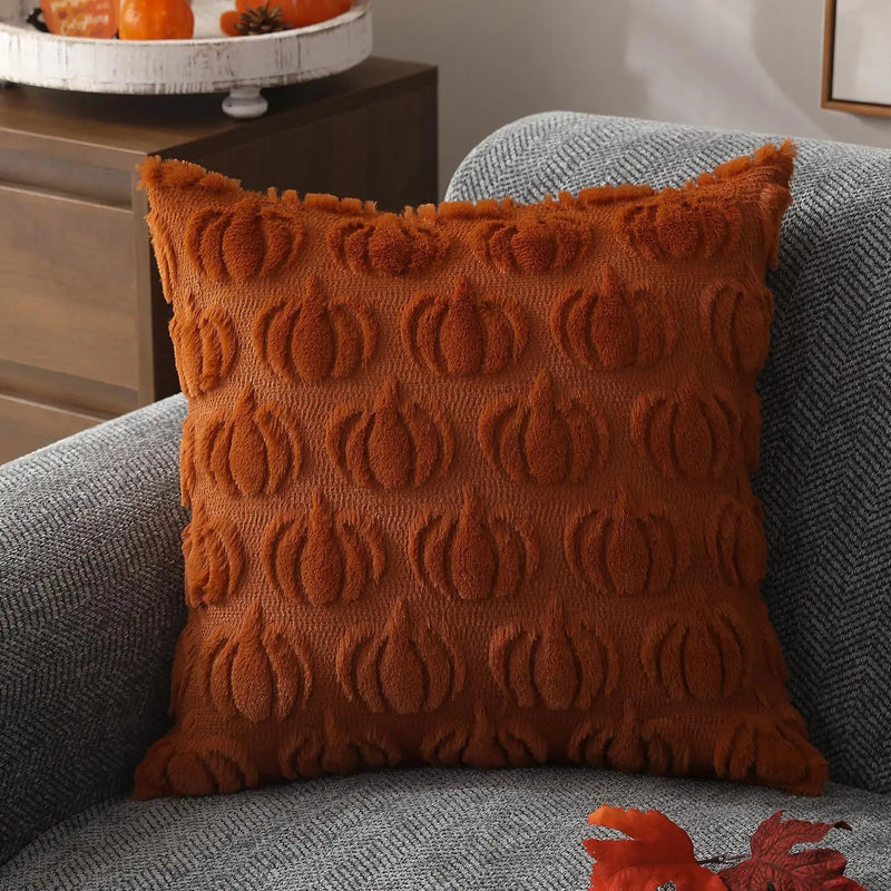 autumn pumpkin cushion cover, view 2 - MRSLM