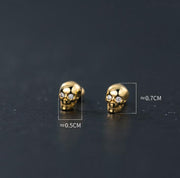 925 sterling silver skull earrings, view 3 - MRSLM