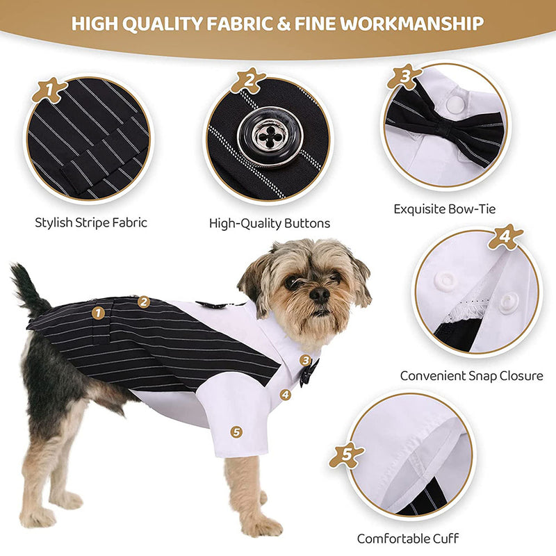 dog tuxedo with bow-tie, view 10 - MRSLM