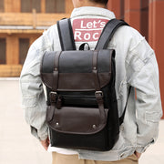 PU leather student backpack, view 2 - MRSLM