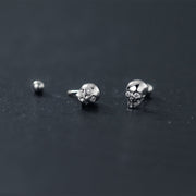 925 sterling silver skull earrings, view 4 - MRSLM