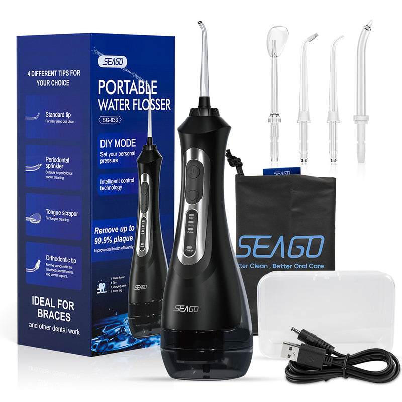 portable usb rechargeable water flosser, view 2 - MRSLM