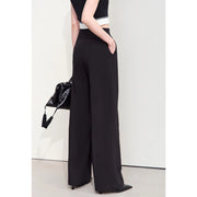 wide leg elastic waist pants, view 8 - MRSLM