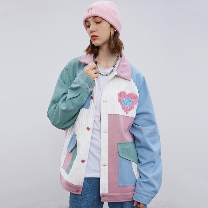men's patchwork heart jacket, view 2 - MRSLM