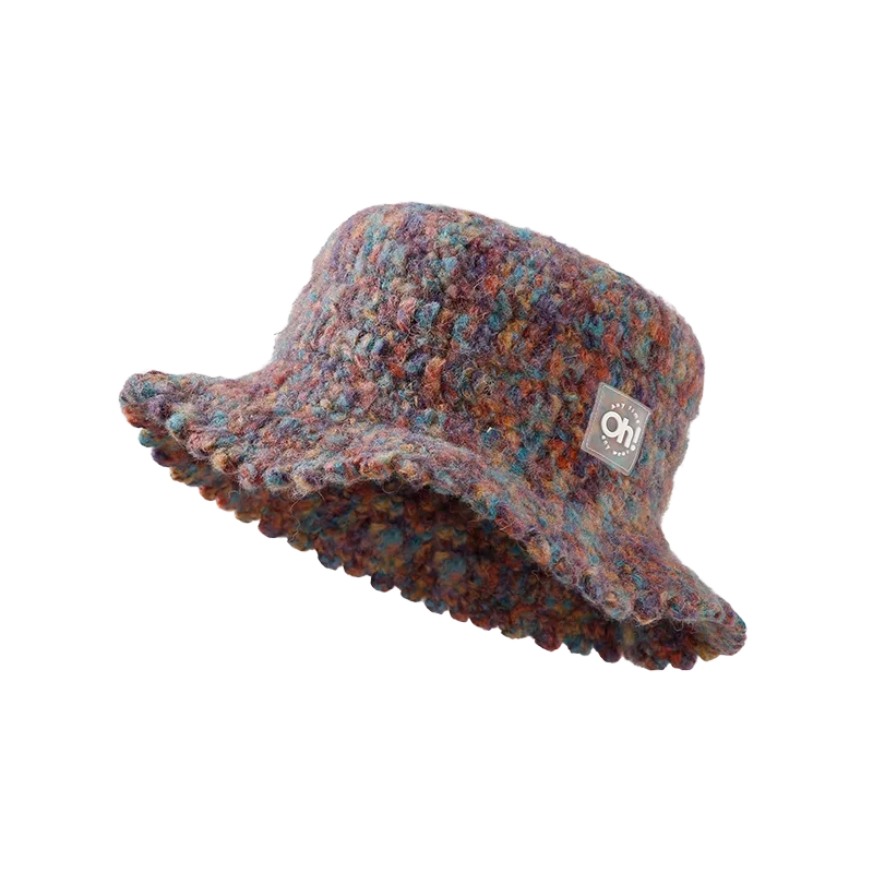 rainbow knitted wool blend beanie, view 5 - MRSLM