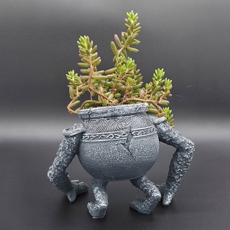 large resin jar planter, view 2 - MRSLM