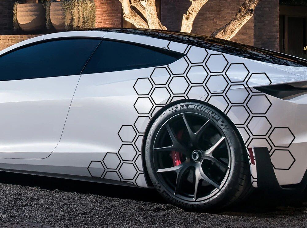 Universal Honeycomb Car Graphics Vinyl Decal Set