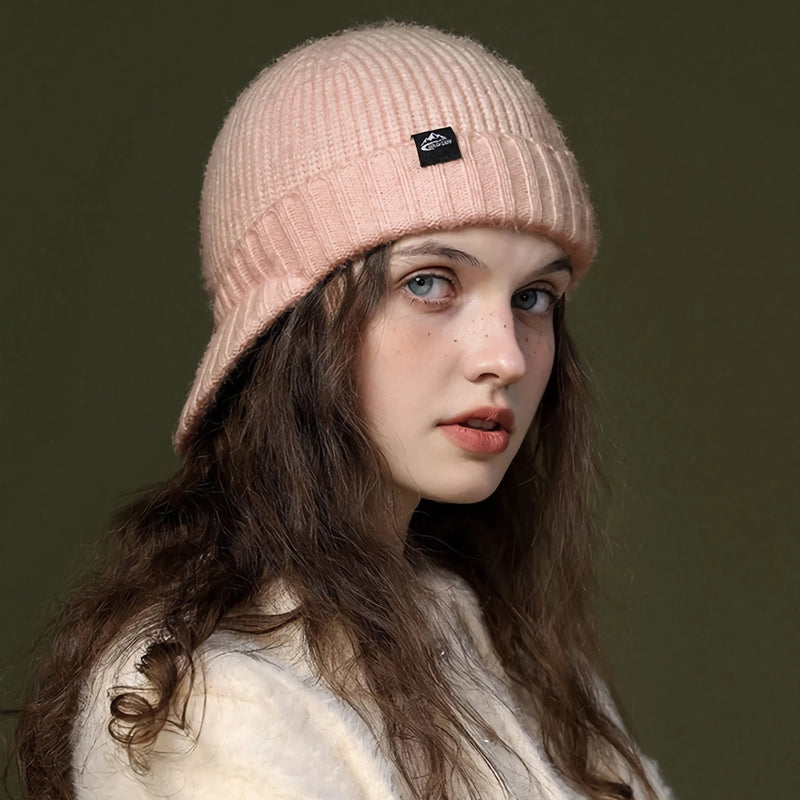 warm knit duckbill cap with visor - MRSLM